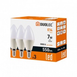 Pack 3 bombillas Led vela...
