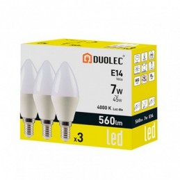 Pack 3 bombillas Led vela...