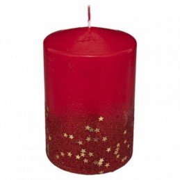 VELA DECORADA 10X15 CM. ROJA