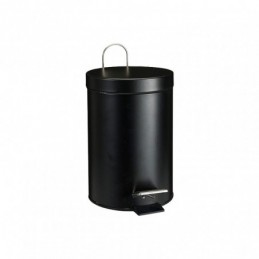 CUBO PEDAL INOX NEGRO 3 LITROS