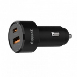 CARGADOR DUAL COCHE 38W NEGRO