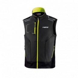CHALECO GRIS/AMARILLO TALLA M