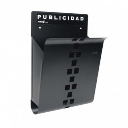 CESTA PUBLIC. ACERO.NEGRO...