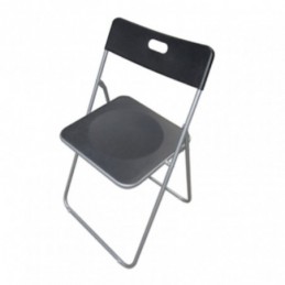 Silla plegable negra, 6...