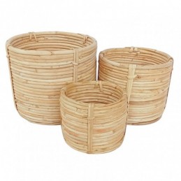 Set 3 cestas fibra natural...