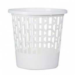 Papelera plástico blanco