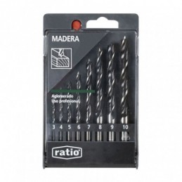 BROCAS P/MADERA JGO.8 RATIO