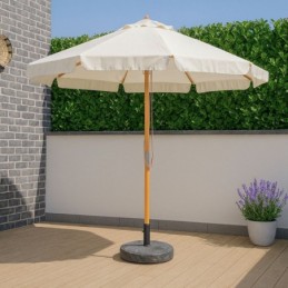 PARASOL MADERA 3 M CRUDO.POLEA