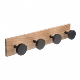 Percha pared madera 4 pomos...