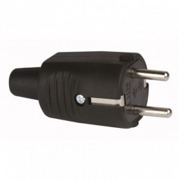 CLAVIJA GOMA 16A 230V NEGRO