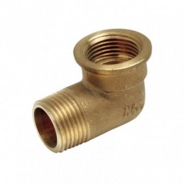 Codo 90º latón roscado M-H 1"