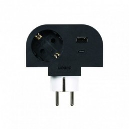 ADAPTADOR GIRAT. 1T+USB SIMON