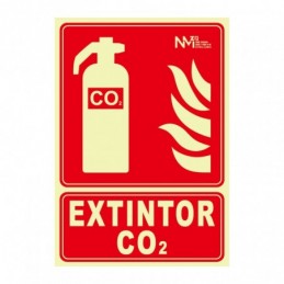 SEÑAL EXTINTOR CO2 PVC 0,7...