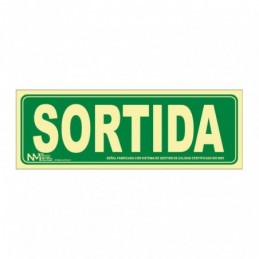 SEÑAL SORTIDA 320X160 MM.
