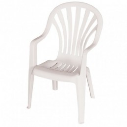SILLÓN MONOBLOCK ALTO. BLANCO