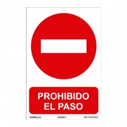 SEÑAL PROHIBIDO EL PASO...