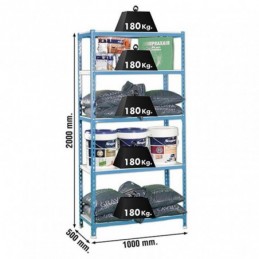 ESTANTERIA MET 5 B AZUL/BL...