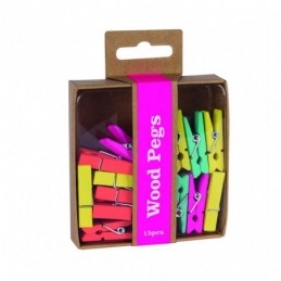 PINZAS DE MADERA FLUOR...