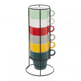 MUG COLORES 6 UN. C/SOPORTE...