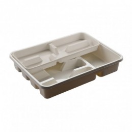 Bandeja para cubiertos doble