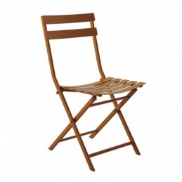 Silla metálica plegable Ocre