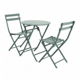 Silla metálica plegable Verde