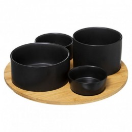 SET APERITIVO 5 PZAS. NEGRO...